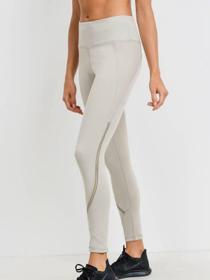 Mono B Zig Zag Wraparound Leggings Sand