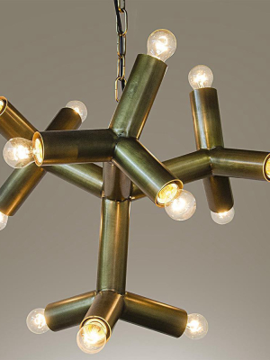 Noir Snow Flake Gold Chandelier