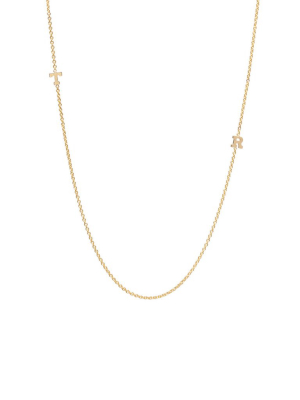 14k Itty Bitty 2 Letter Necklace