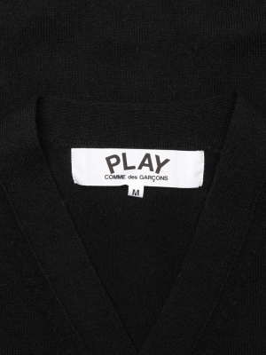 Comme Des Garcons Play Knit Cardigan - Black