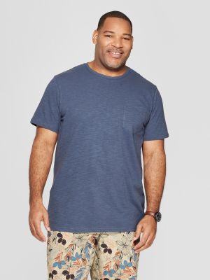 Men's Tall Standard Fit Short Sleeve Crew Neck T-shirt - Goodfellow & Co™ Blue