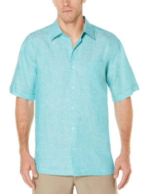 Classic Two-tone Linen Shirt