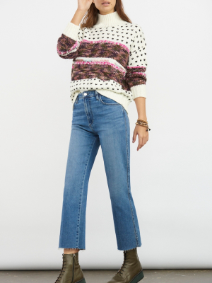 Joe's The Blake Ultra High-rise Cropped Wide-leg Jeans