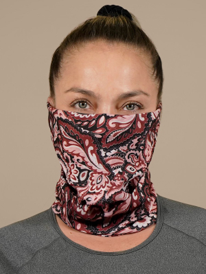 Paisley Maroon Neck Gaiter