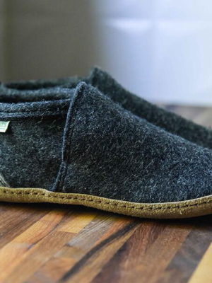 Men's Wool Tengries Slippers - Charcoal