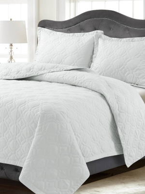 Lyon Microfiber Oversized Quilt Set - Tribeca Living