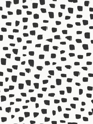 Speckled Dot Peel-and-stick Wallpaper In Black And White By Nextwall