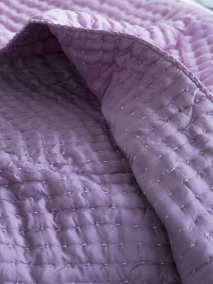 Chenevard Damson & Magenta Silk Quilt And Shams