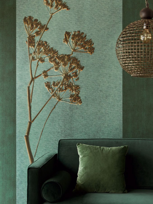 Heracleum Green Wall Mural From The Lino Collection By Brewster Home Fashions