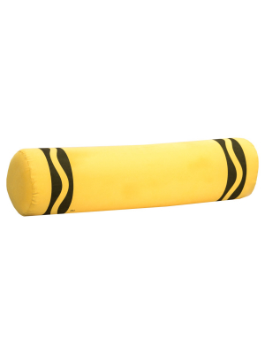 Crayola Laser Crayon Bolster Throw Pillow - Yellow (6"x24")