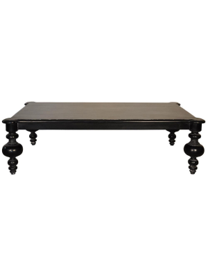 Noir Graff Hand Rubbed Black Coffee Table