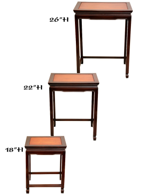 Rosewood Nesting Tables - Oriental Furniture