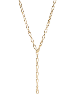 14k Medium Square Oval Link Chain Necklace With Lobster Clasps