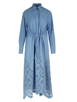 Valentino Broderie Anglaise Midi Shirt Dress