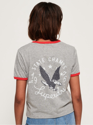 Eagle Champs Embroidery Ringer Boxy T-shirt