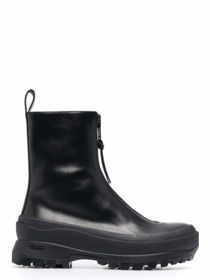 Jil Sander Zipped Combat Boots