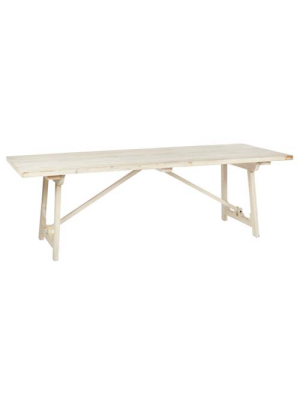 Bobo Intriguing Objects White Pine Campaign Dining Table