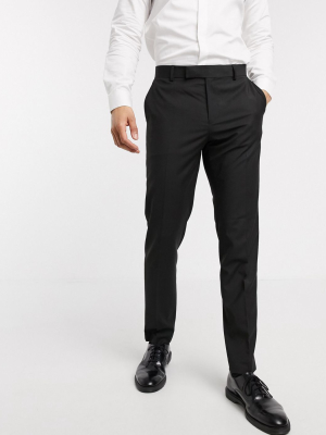 Asos Design Slim Smart Pants In Black