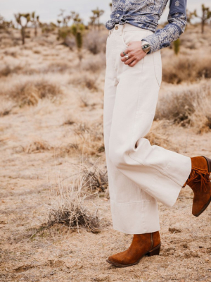 Halle Suede Fringe Side Zip Boot