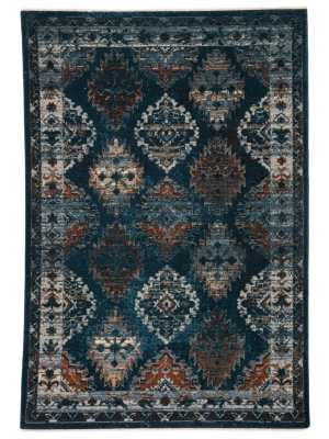 Vibe By Jaipur Living Lia Medallion Blue/ Rust Area Rug (7'10"x11'1")