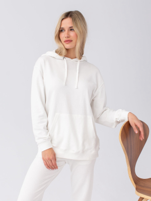 Oversized Lightweight Boyfriend Hoodie / Marshmallow