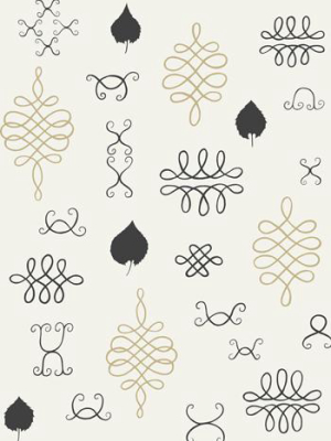 After Chinterwink Wallpaper In Cream, Gold, And Charcoal By Thatcher Studio