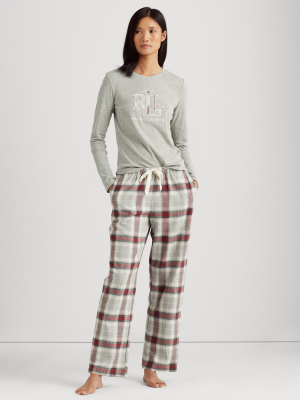 Plaid Cotton Twill Sleep Set