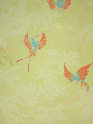 Grove Garden Wallpaper In Lemon-lime By Osborne & Little