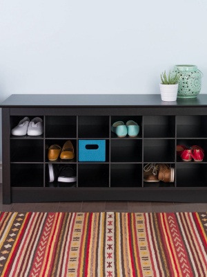 Shoe Storage Cubbie Bench Black - Prepac