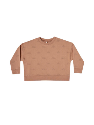 Rylee & Cru Sunrise Pullover In Terracotta