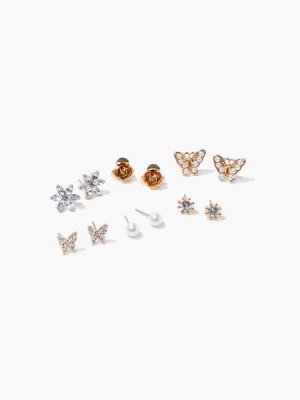 Butterfly Stud Earring Set