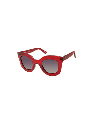 Privé Revaux Monroe Womens Oversized Polarized Sunglasses Candy Red 50mm