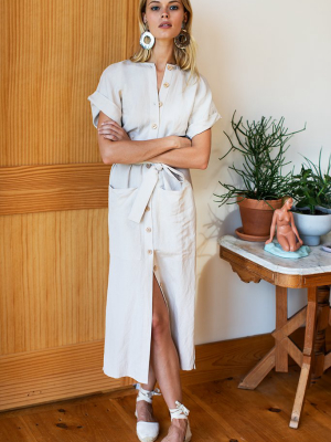 Desert Dress - Sand Linen