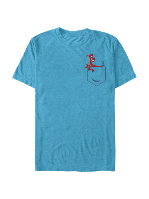 Men's Mulan Mushu Pocket Print T-shirt