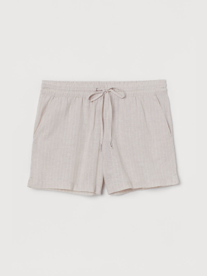 Linen-blend Shorts