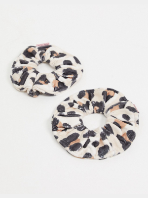 Kitsch Microfiber Towel Scrunchies - Leopard