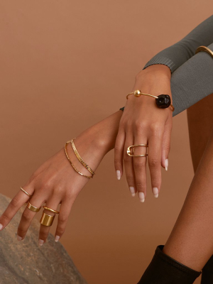 Herringbone Bracelet/anklet In Gold