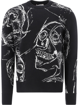 Alexander Mcqueen Skull Knitted Jumper