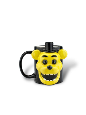 Just Funky Five Nights At Freddy Golden Freddy Fazbear Mug| 3d Ceramic Mug | 16 Ounces