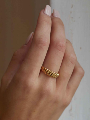 Rope Dome Ring In Gold
