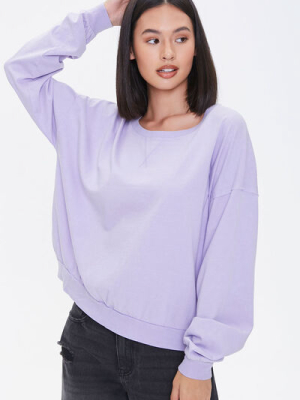 Drop-sleeve Crew Top