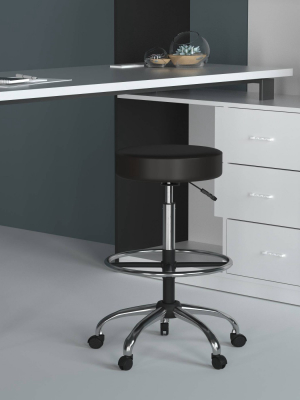 Caressoft Medical/drafting Stool Black - Boss Office Products