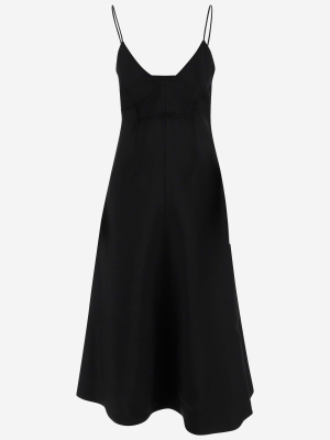 Jil Sander V-neck Midi Dress