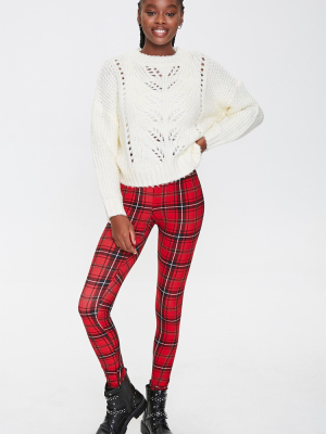 Plaid High-rise Leggings