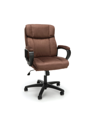 Plush Microfiber Adjustable Office Chair With Wheels - Ofm