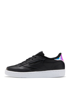 Reebok Club C 85 Sneakers In Black With Iridescent Details