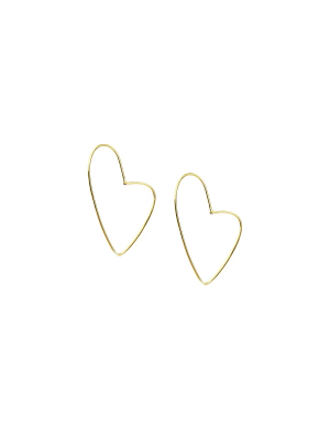 Sterling Delicate Open Heart Earring