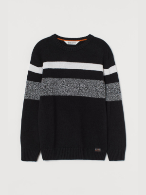 Knit Cotton-blend Sweater