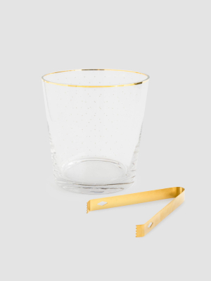 Glass With White Dot Ice Bucket - Sugar Paper™
