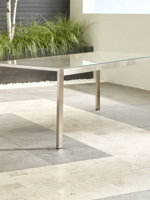 Dune Rectangular Dining Table With Taupe Painted Glass